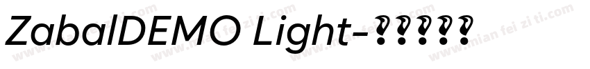 ZabalDEMO Light字体转换